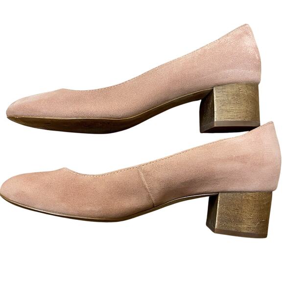 Madewell Ella Suede Pump in Blush DustyClay Size 7.5 Casual Office Classic GUC - Picture 7 of 7